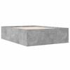 vidaXL Cadre de lit sans matelas gris b&eacute;ton 135x190 cm