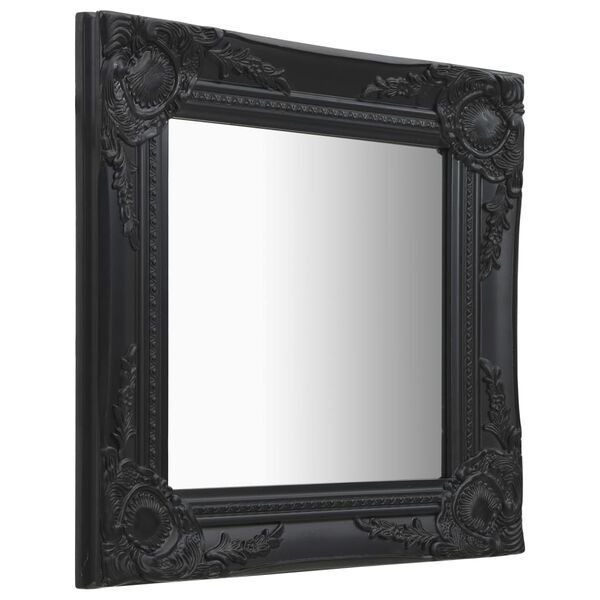 vidaXL Miroir mural style baroque 40x40 cm noir