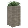 vidaXL Jardini&egrave;res 2 pcs gris 30x30x60 cm r&eacute;sine tress&eacute;e