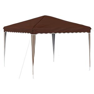 vidaXL Tente de f&ecirc;te pop-up 288 x 288 x 245 cm Marron Tissu Oxford