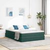 vidaXL Lit avec rangement et matelas Vert foncé 140 x 190 cm Velours