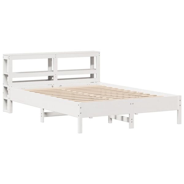 vidaXL Cadre de lit sans matelas blanc 150x200 cm bois de pin massif