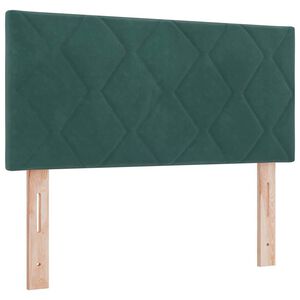 vidaXL T&ecirc;te de lit LED Vert fonc&eacute; 90 cm Cuir synth&eacute;tique