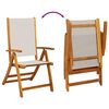 vidaXL Chaises pliables de jardin lot de 2 bois d'acacia et textil&egrave;ne