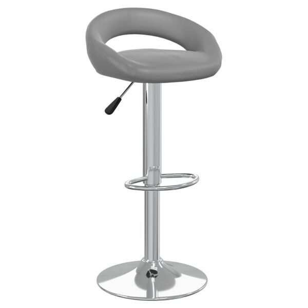 vidaXL Tabourets de bar lot de 2 gris similicuir
