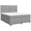 vidaXL Sommier &agrave; lattes de lit avec matelas Gris clair 180x200cm Tissu