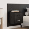 vidaXL T&ecirc;te de lit avec armoire 3 pcs Ch&ecirc;ne noir Bois d'ing&eacute;nierie