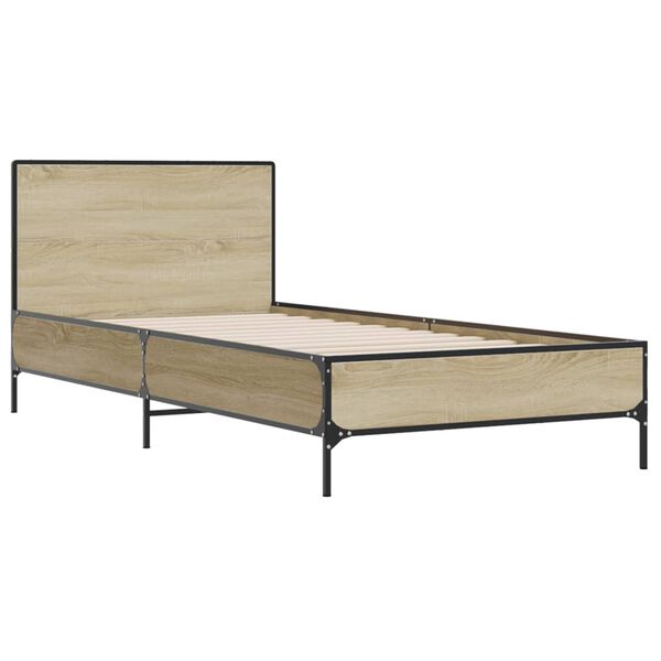 vidaXL Cadre de lit sans matelas chêne sonoma 90x190 cm