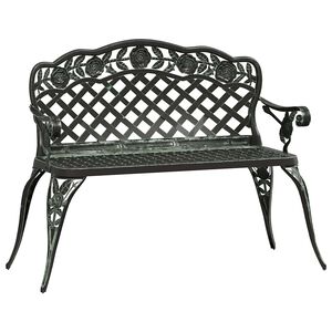 vidaXL Banc de jardin 108 cm Aluminium coul&eacute; Vert