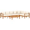 vidaXL Salon de jardin avec coussins 5 pcs Bois d'acacia solide