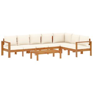 vidaXL Salon de jardin avec coussins 5 pcs Bois d'acacia solide