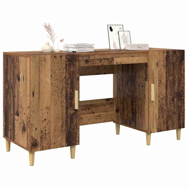 vidaXL Bureau Bois Ancien 140 x 50 x 75 cm Bois d'ing&eacute;nierie