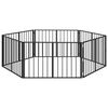 vidaXL Porte pour chien 6 pcs Noir 100 x 60 cm Acier galvanis&eacute;