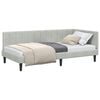 vidaXL Cadre de lit d'angle Gris clair 90 x 200 cm Velours