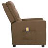 vidaXL Fauteuil de massage Taupe Tissu