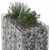 vidaXL Lit sur&eacute;lev&eacute; gabion Argent&eacute; 90 x 50 x 80 cm Acier galvanis&eacute;