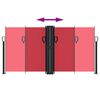 vidaXL Auvent lat&eacute;ral r&eacute;tractable rouge 120x600 cm