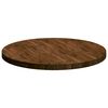 vidaXL Plateau de table Marron fonc&eacute; &Oslash; 80 x 4 cm Bois de ch&ecirc;ne massif