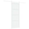 vidaXL Porte coulissante 78 x 202 cm Bois d'ing&eacute;nierie Blanc