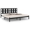 vidaXL Cadre de lit sans matelas noir 180x200 cm bois massif