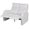 vidaXL Fauteuil inclinable &agrave; 2 places cuir synth&eacute;tique blanc