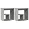 vidaXL Tables d'appoint 2 pcs gris b&eacute;ton 50x30x50 cm bois d'ing&eacute;nierie