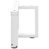 vidaXL Pieds de table basse en T, 2 pièces, blanc, 70 x 25 x (30-31) cm, acier