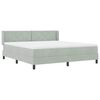 vidaXL Lit &agrave; ressorts avec matelas Gris clair 200 x 180 cm Polyester