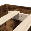 vidaXL Cadre de lit sans matelas ch&ecirc;ne fum&eacute; 200x200 cm bois ing&eacute;nierie