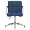 vidaXL Chaise pivotante de salle à manger Bleu Tissu