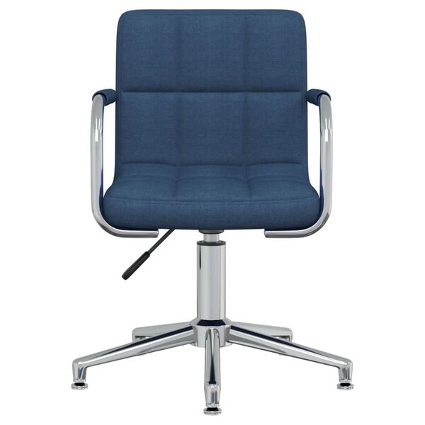 vidaXL Chaise pivotante de salle à manger Bleu Tissu