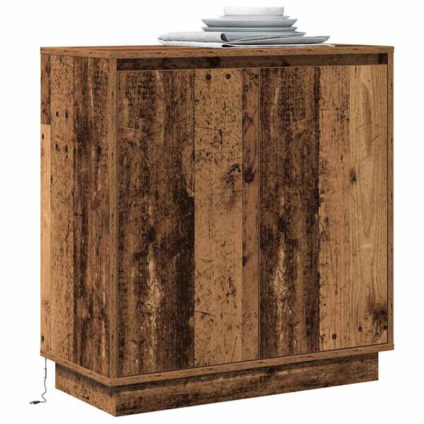 vidaXL Buffet LED Bois ancien 71 x 34,5 x 75 cm Bois d'ing&eacute;nierie