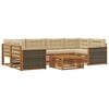 vidaXL Ensemble de canap&eacute;s d'ext&eacute;rieur 7 pc Naturel et Beige