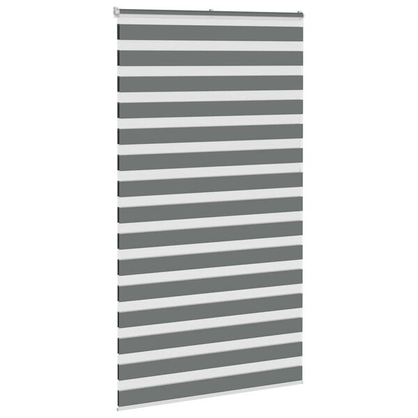 vidaXL Store z&egrave;bre gris fonc&eacute; largeur du tissu 125,9 cm polyester