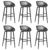 vidaXL Ensemble de bar 7 pcs Noir et gris