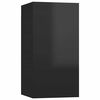 vidaXL Meubles TV 2 pcs Noir brillant 30,5x30x60 cm Bois d&rsquo;ing&eacute;nierie