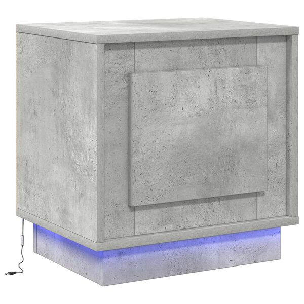 vidaXL Cabinet de chevet Gris b&eacute;ton 44 x 34,5 x 45 cm
