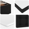 vidaXL Lit ottoman avec matelas & LED Noir 160x200cm similicuir