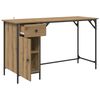 vidaXL Bureau d'ordinateur Ch&ecirc;ne artisanal 131 x 48 x 75 cm