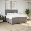 vidaXL Sommier &agrave; lattes de lit avec matelas Taupe 180x200 cm Tissu