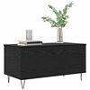 vidaXL Table basse Ch&ecirc;ne noir 90 x 44.5 x 45 cm Bois d'ing&eacute;nierie