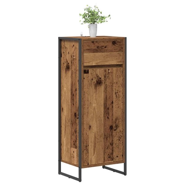 vidaXL Cabinet de salle de bain Bois Ancien 40 x 30 x 100 cm