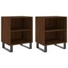 vidaXL Tables de chevet 2pcs ch&ecirc;ne marron 40x30x50cm bois d'ing&eacute;nierie