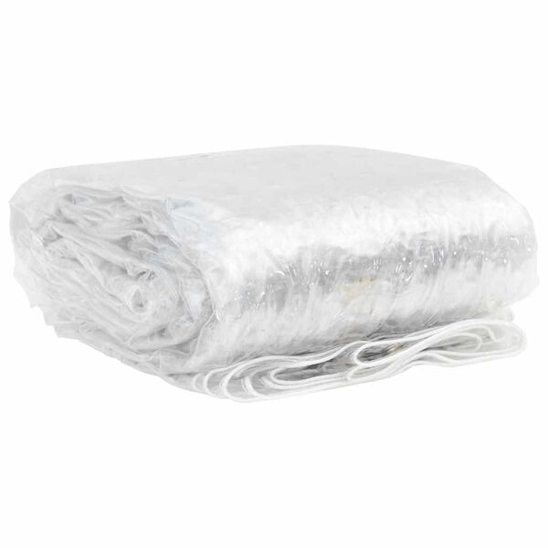 vidaXL B&acirc;che transparente avec &oelig;illets 4x12 m PVC