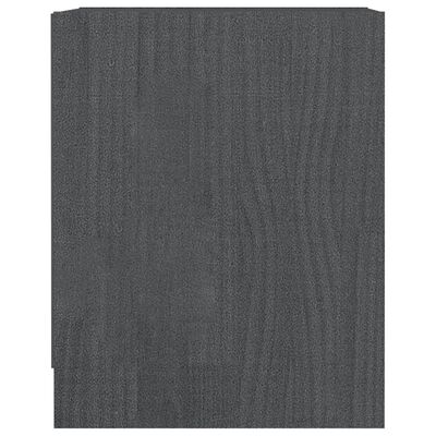 vidaXL Table de chevet Gris 35,5x33,5x41,5 cm Bois de pin massif