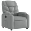 vidaXL Fauteuil inclinable &eacute;lectrique Gris clair Tissu
