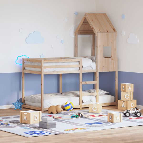vidaXL Toit de lit pour enfants 60x99x139,5 cm bois de pin massif