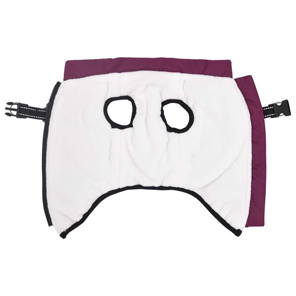 vidaXL Manteau pour chien avec harnais Pourpre L36 Fleece et Polyester