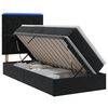 vidaXL Lit de rangement LED avec matelas Noir 90 x 200 cm Velours