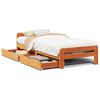 vidaXL Cadre de lit sans matelas cire marron 90x200 cm bois pin massif